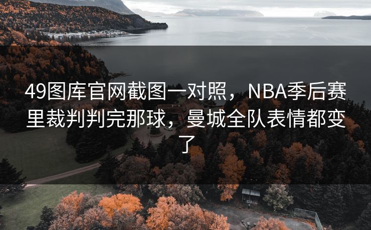 49图库官网截图一对照，NBA季后赛里裁判判完那球，曼城全队表情都变了