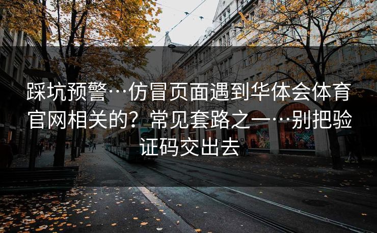 踩坑预警…仿冒页面遇到华体会体育官网相关的？常见套路之一…别把验证码交出去